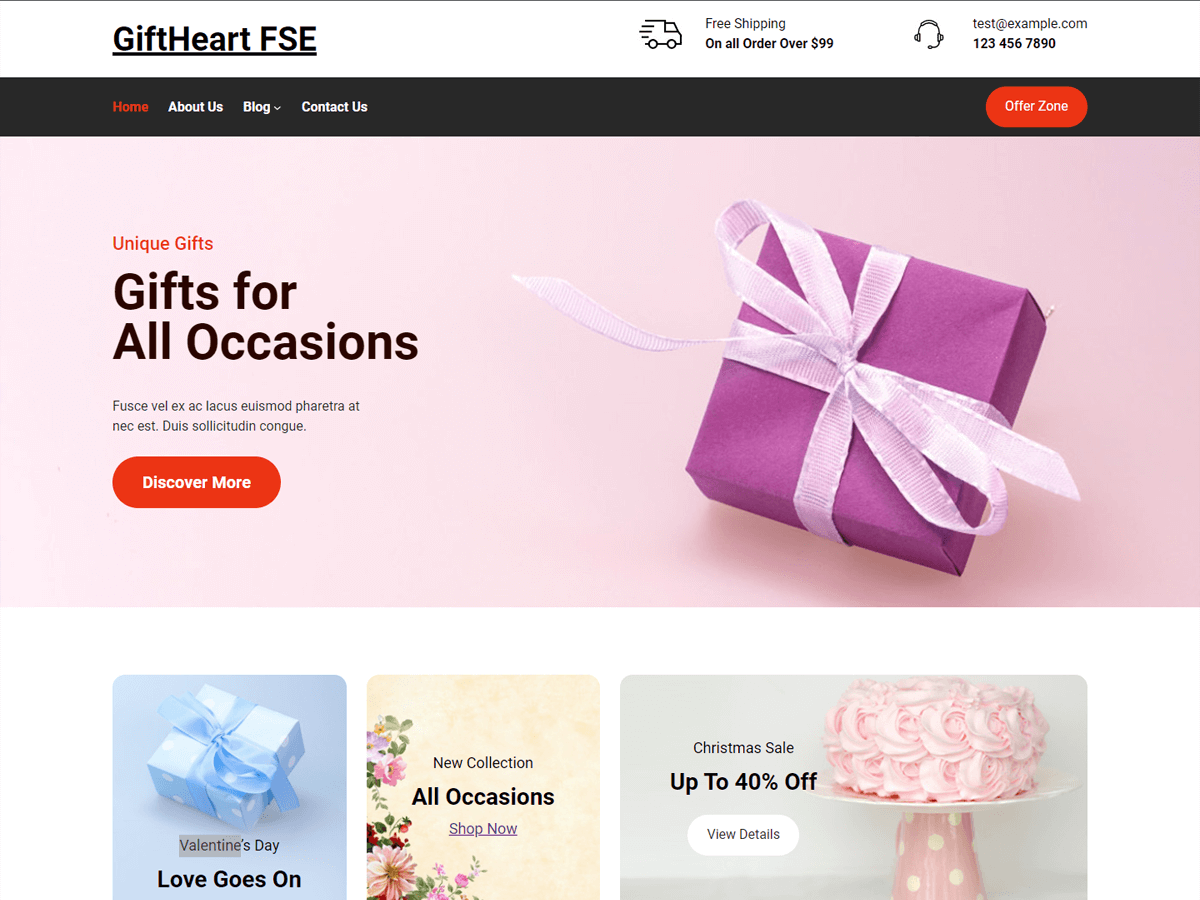 GiftHeart FSE WordPress 主题