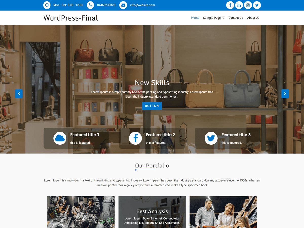 Goldy Shopkeeper WordPress 主题