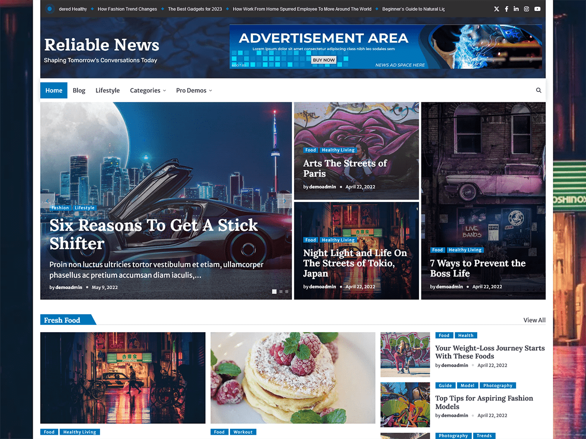 Reliable News WordPress 主题