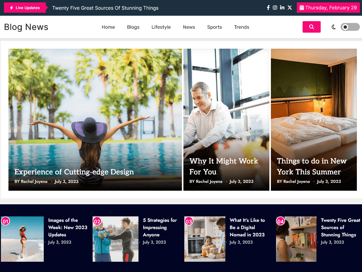Blog News WordPress 主题