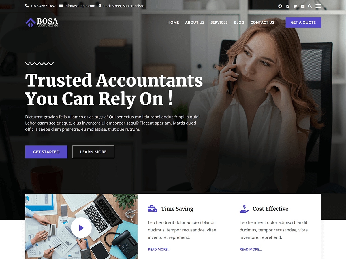 Bosa Accounting WordPress 主题