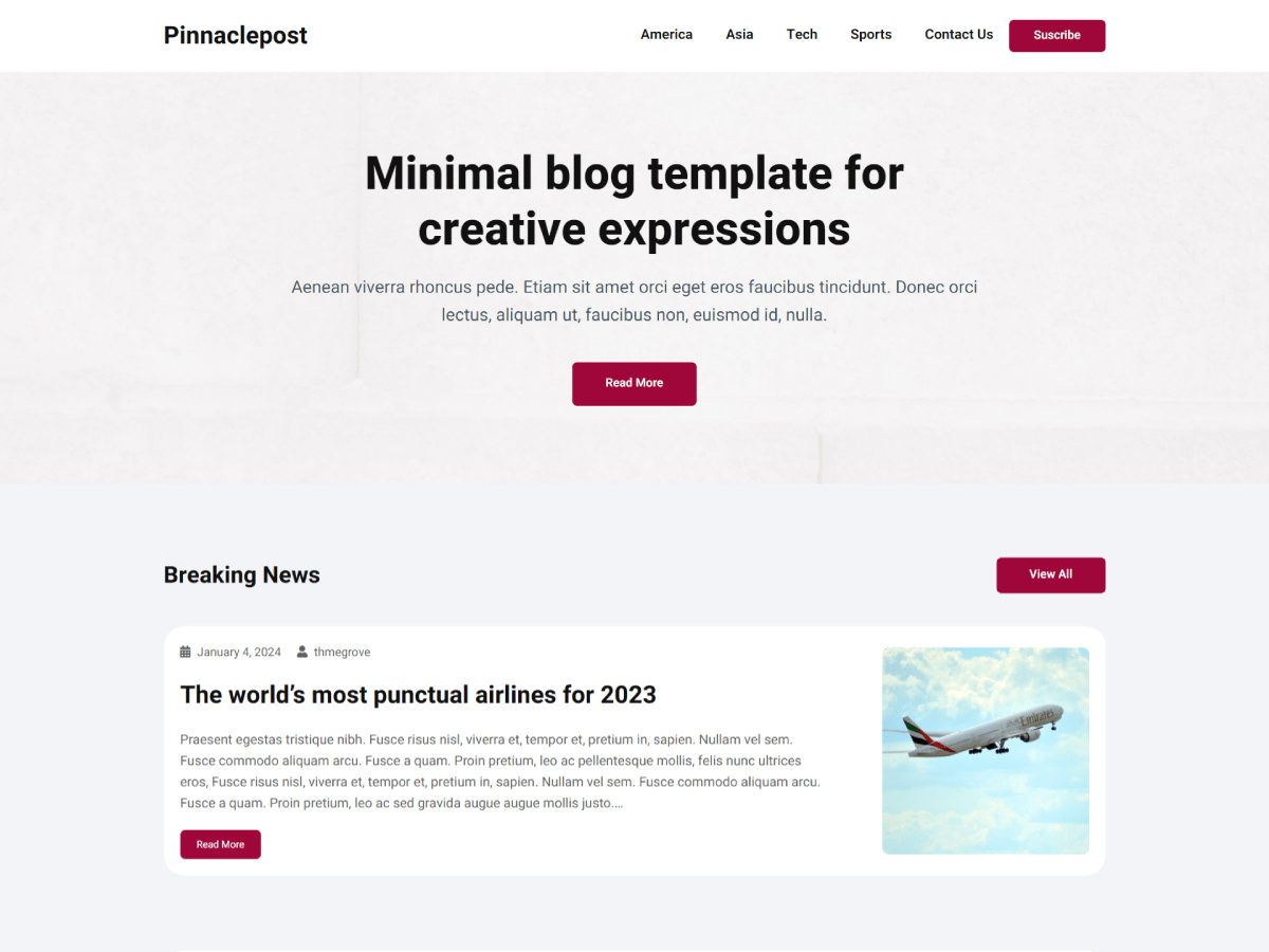 Pinnaclepost WordPress 主题