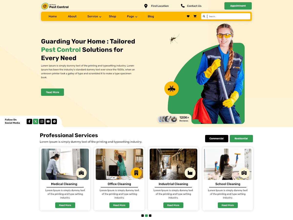 Pest Control Treatment WordPress 主题