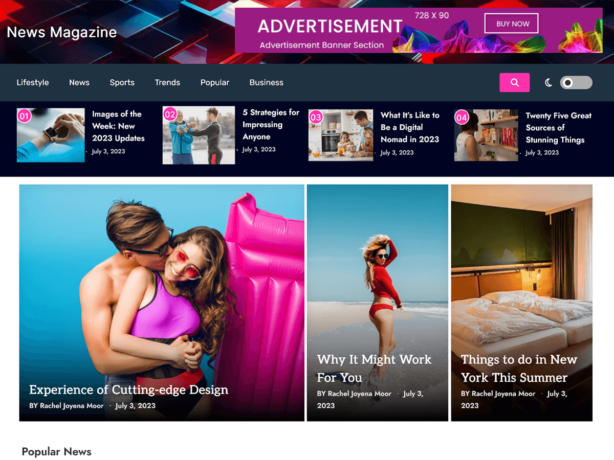 News MagazineX WordPress 主题