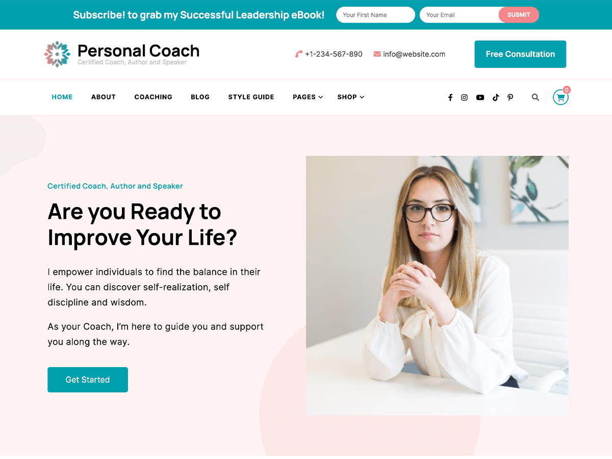 screenshot-497 Personal Coach WordPress 主题