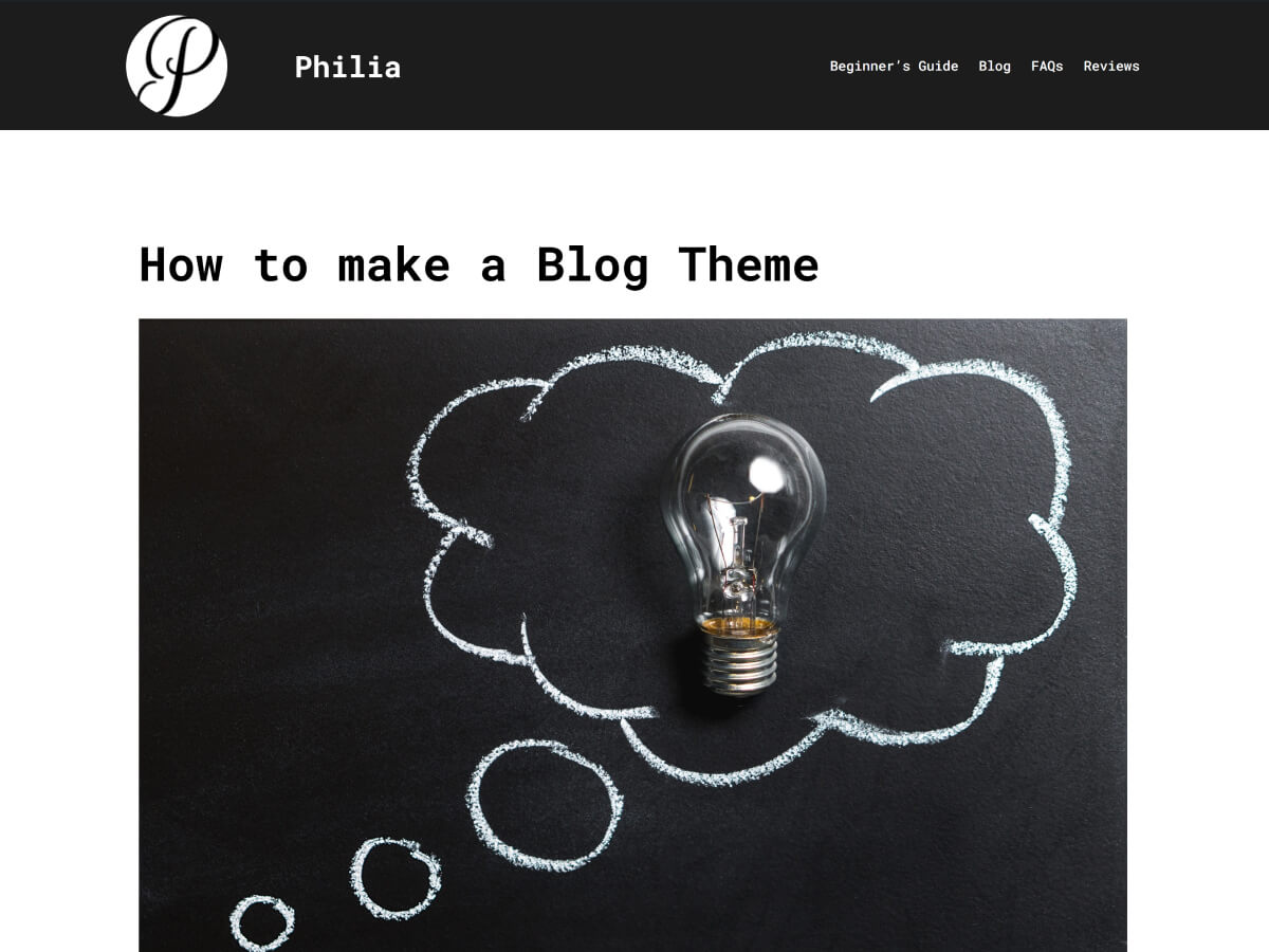 Philia WordPress 主题