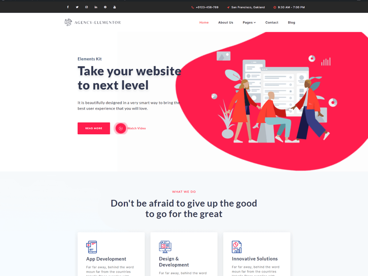 Agency Elementor WordPress 主题