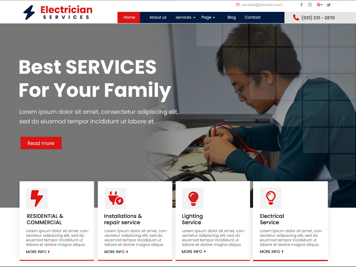 screenshot-501 Perfect Electrician WordPress 主题