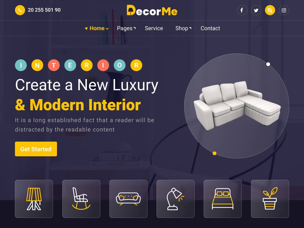 DecorMe WordPress 主题