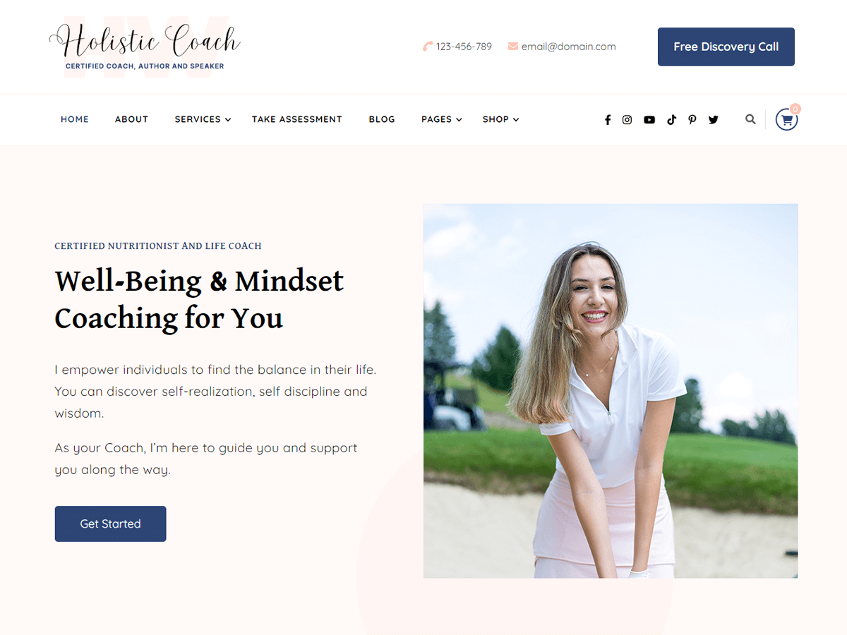 Holistic Coach WordPress 主题