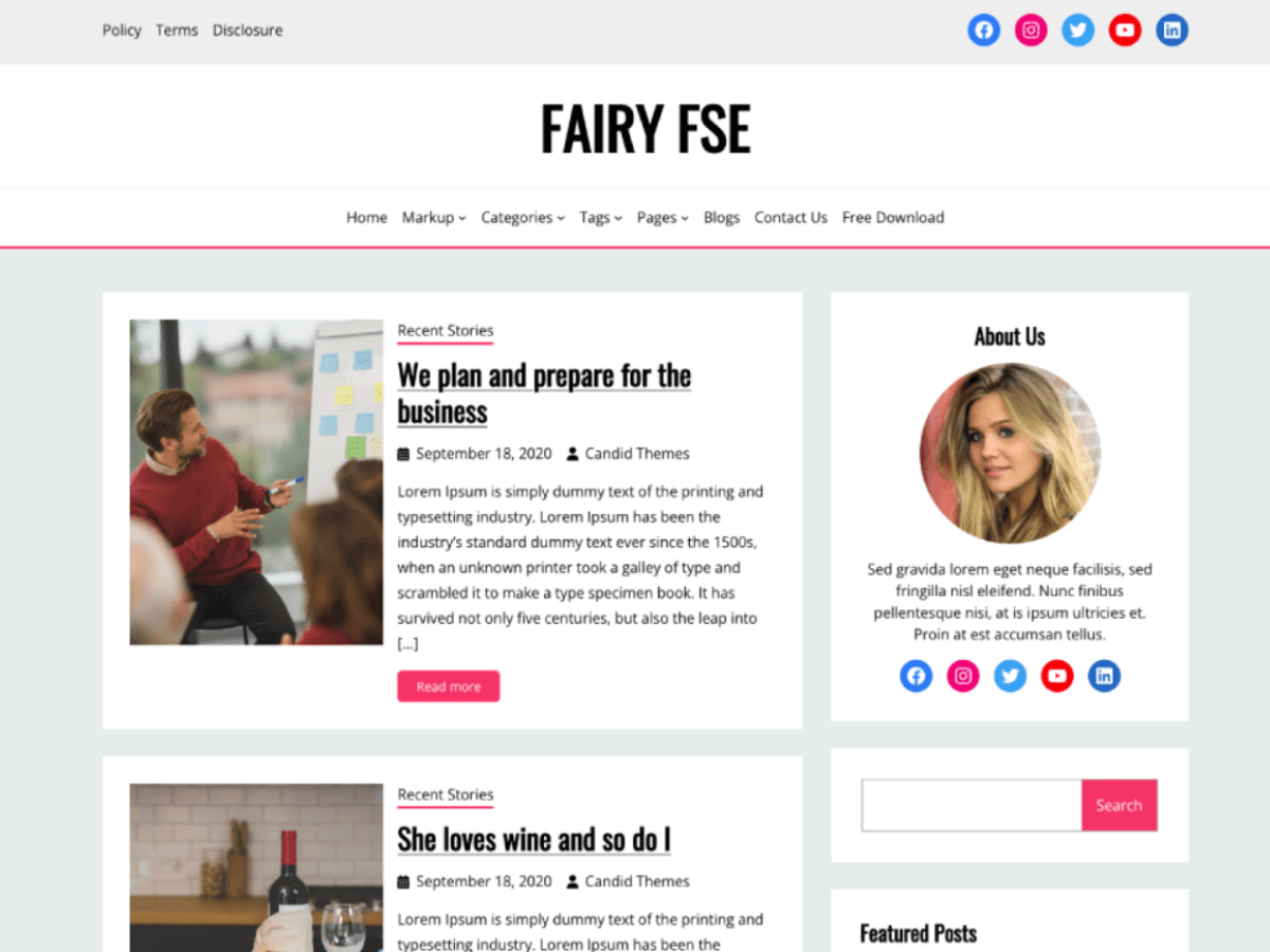 Fairy FSE WordPress 主题