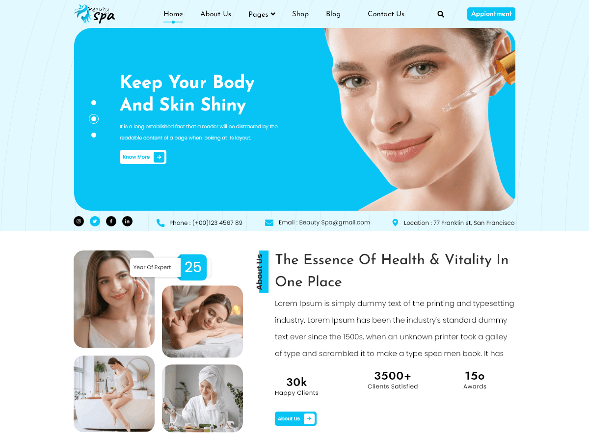 Beauty Spa Elementor WordPress 主题