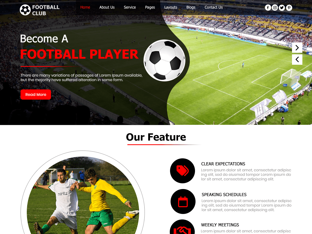 screenshot-523 Football Club WordPress 主题