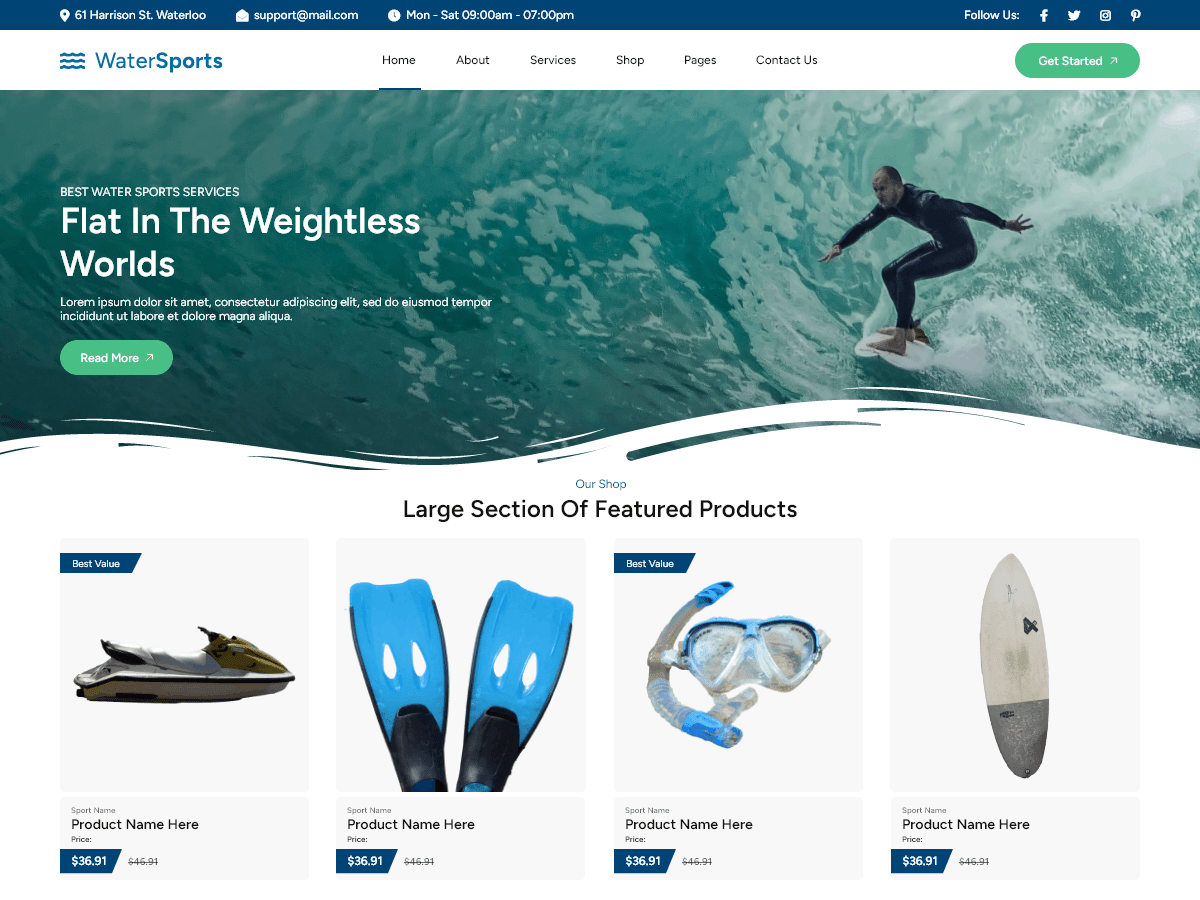 Scuba Diving Sport WordPress 主题