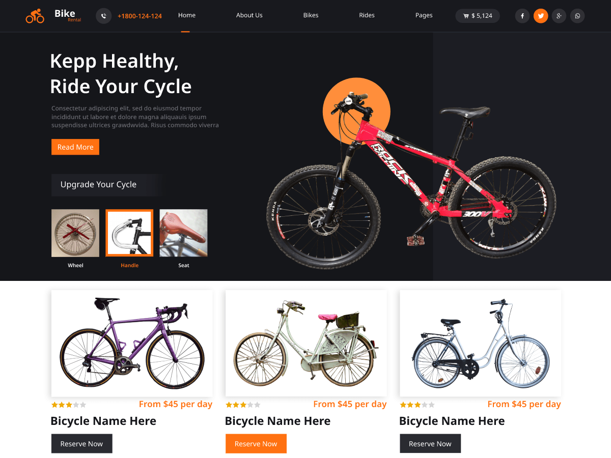 screenshot-534 Bike Rental Shop WordPress 主题