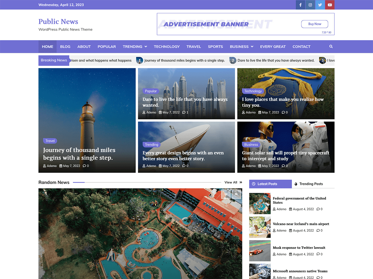 Public News WordPress 主题