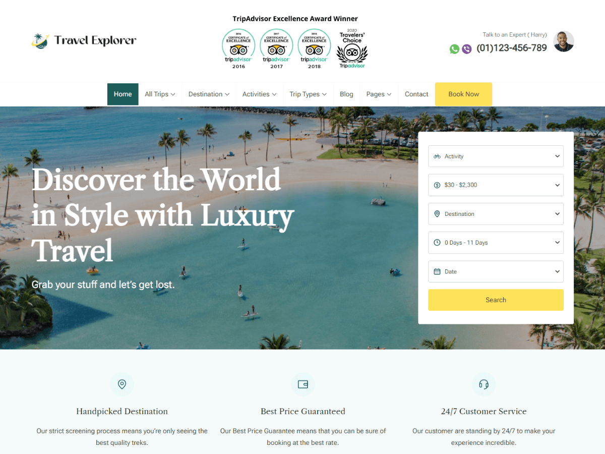 screenshot-547 Travel Explorer WordPress 主题