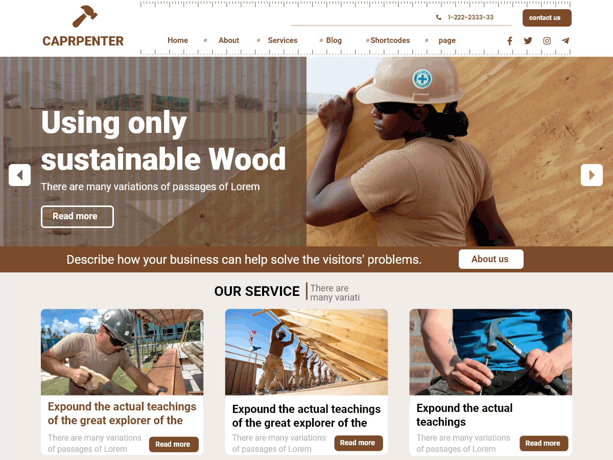 screenshot-549 Carpenter Service WordPress 主题