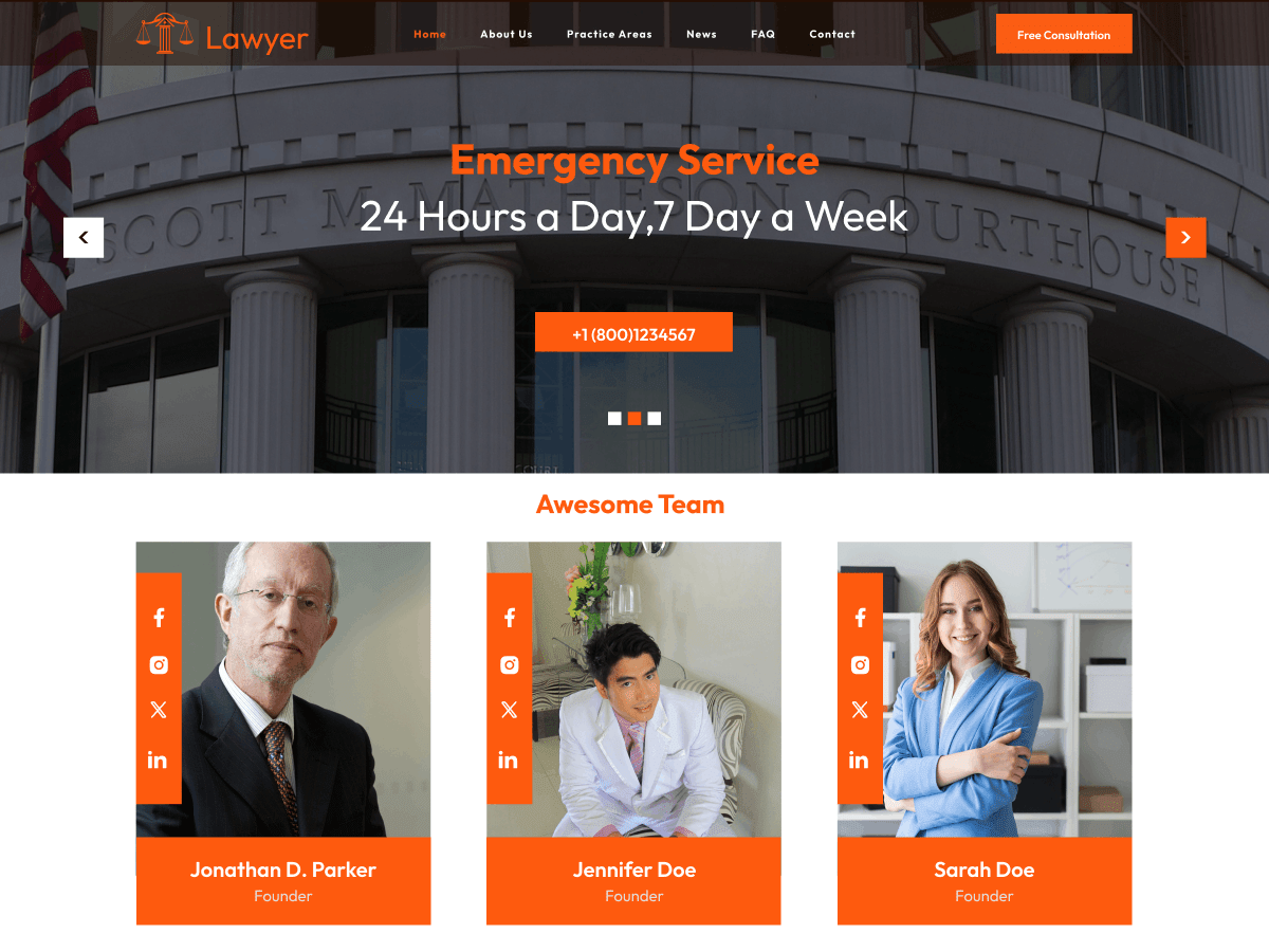 Legal Counselor WordPress 主题
