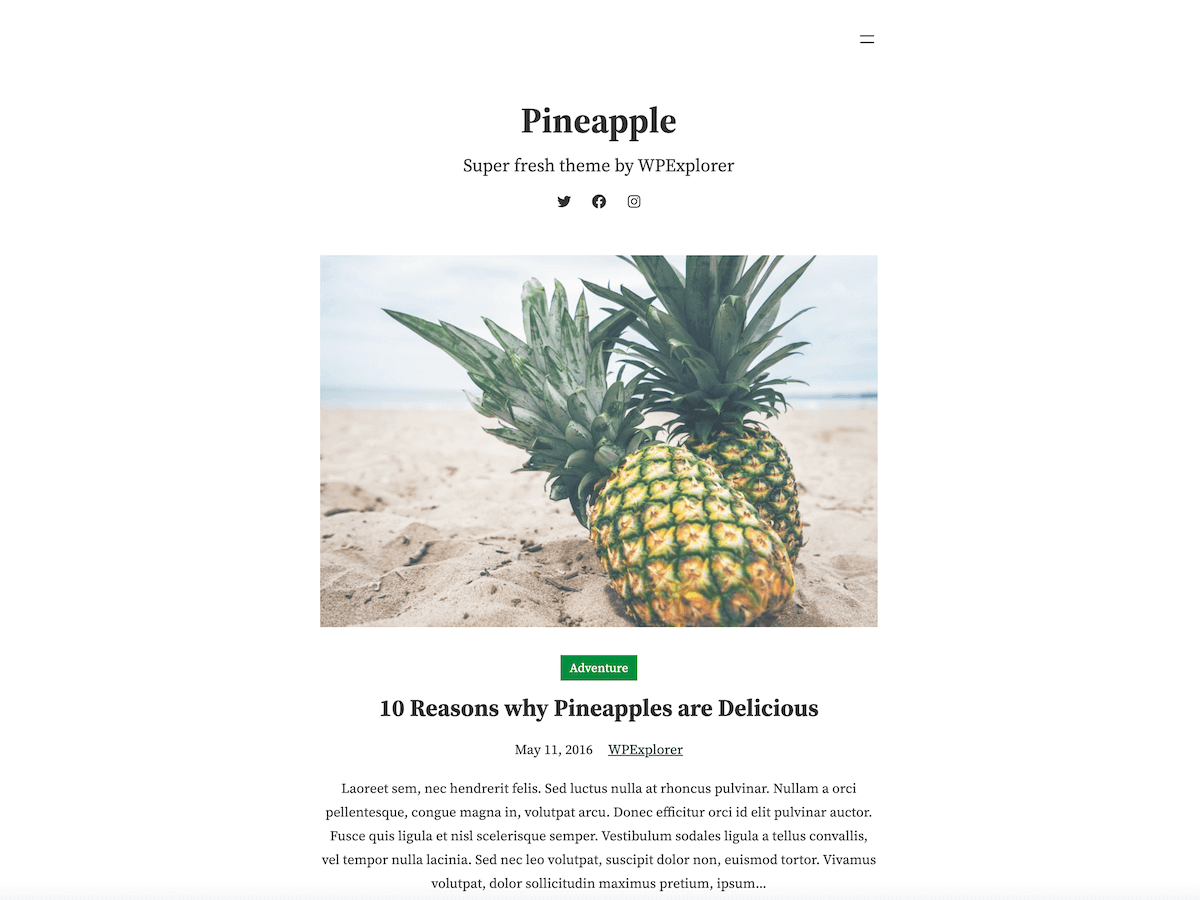 Pineapple WPEX WordPress 主题