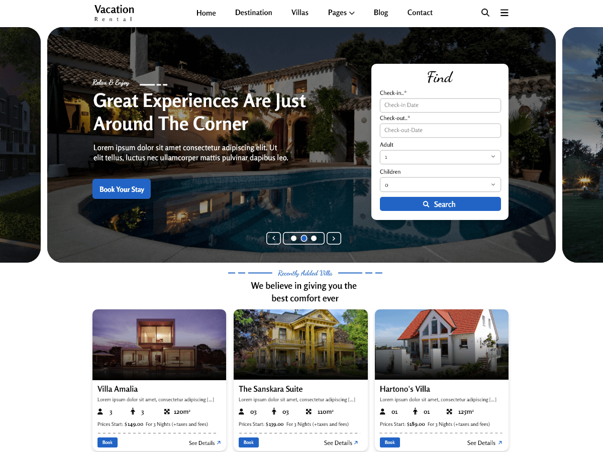 Accommodation Rental WordPress 主题