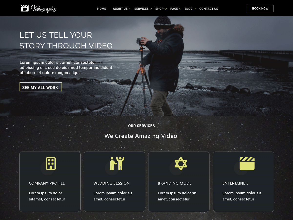 Cinematic Videography WordPress 主题