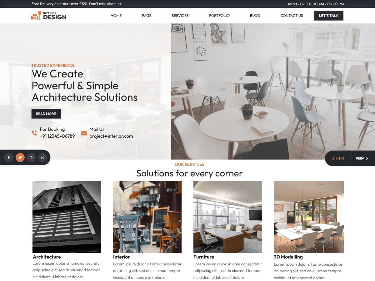 Home Interior Designer WordPress 主题