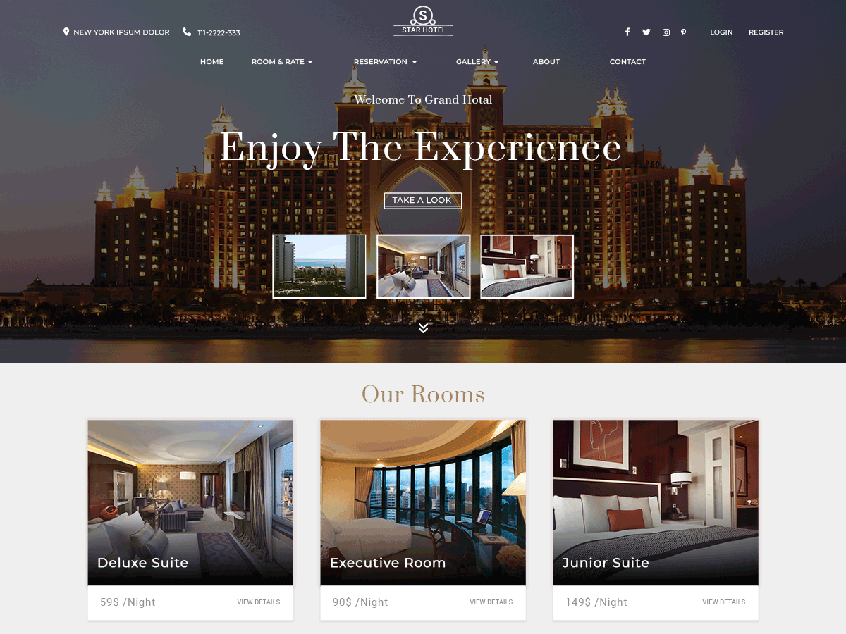 Star Hotel WordPress 主题