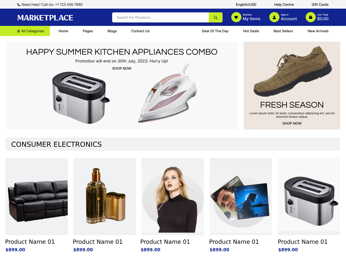 Ecommece Marketplace WordPress 主题