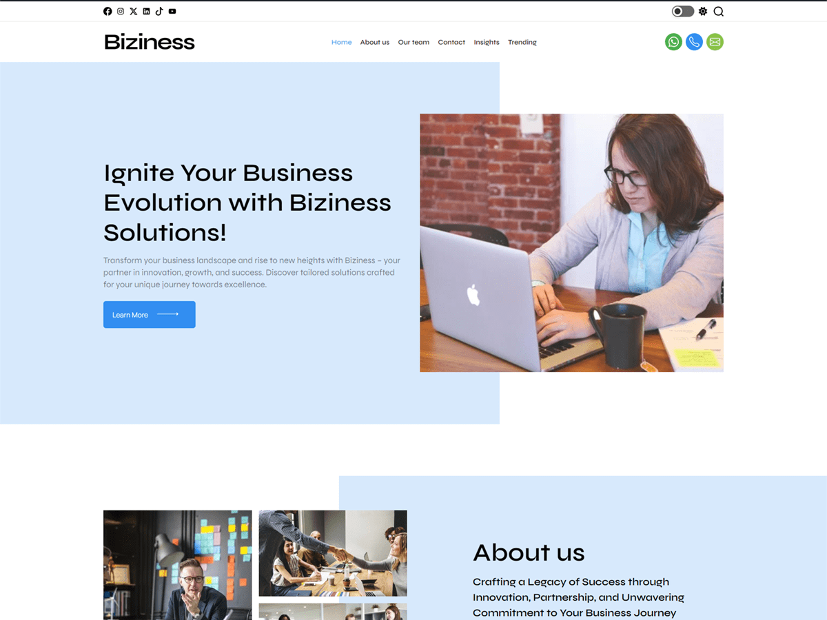 Biziness WordPress 主题