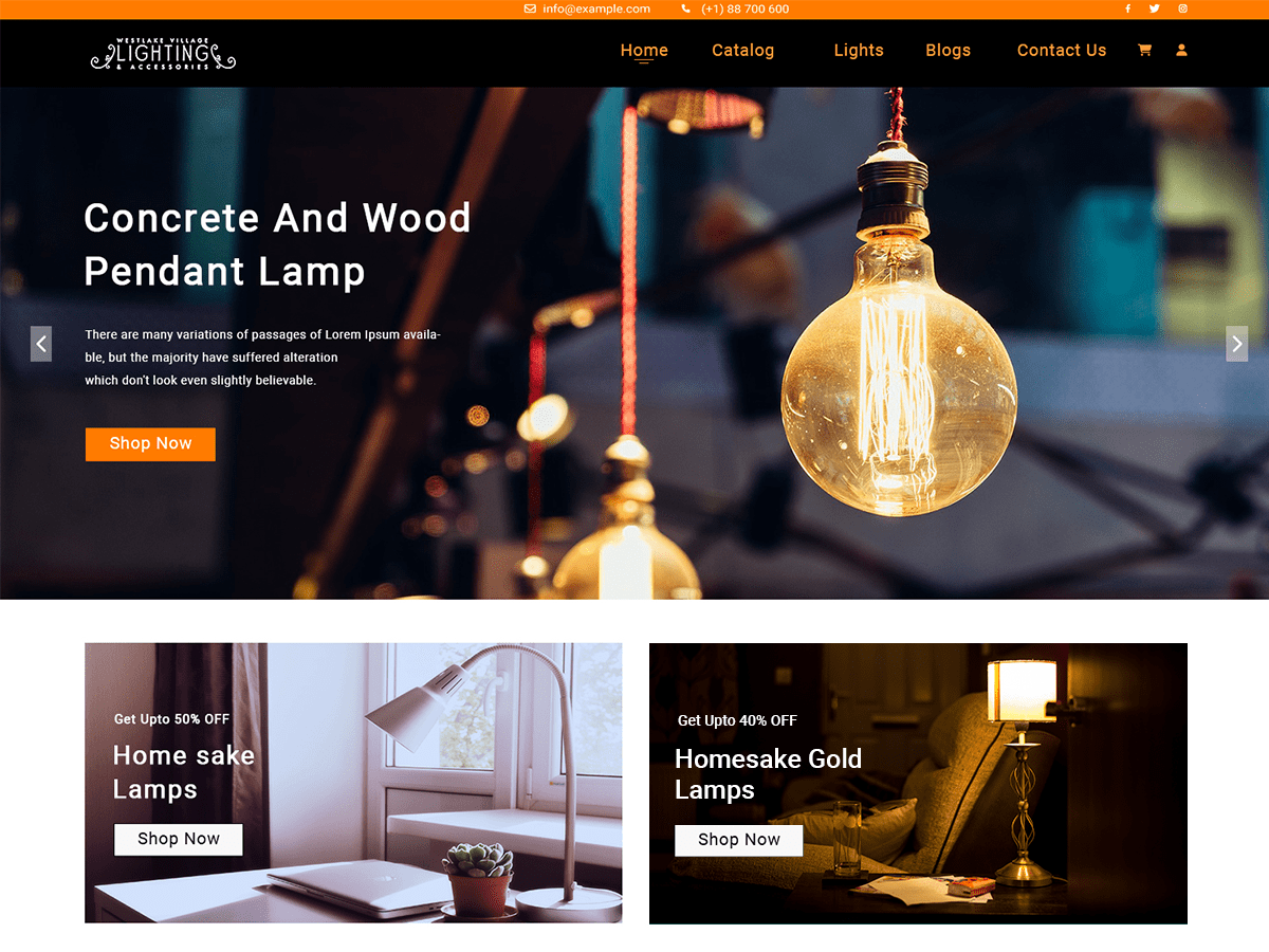 Lighting Shop WordPress 主题