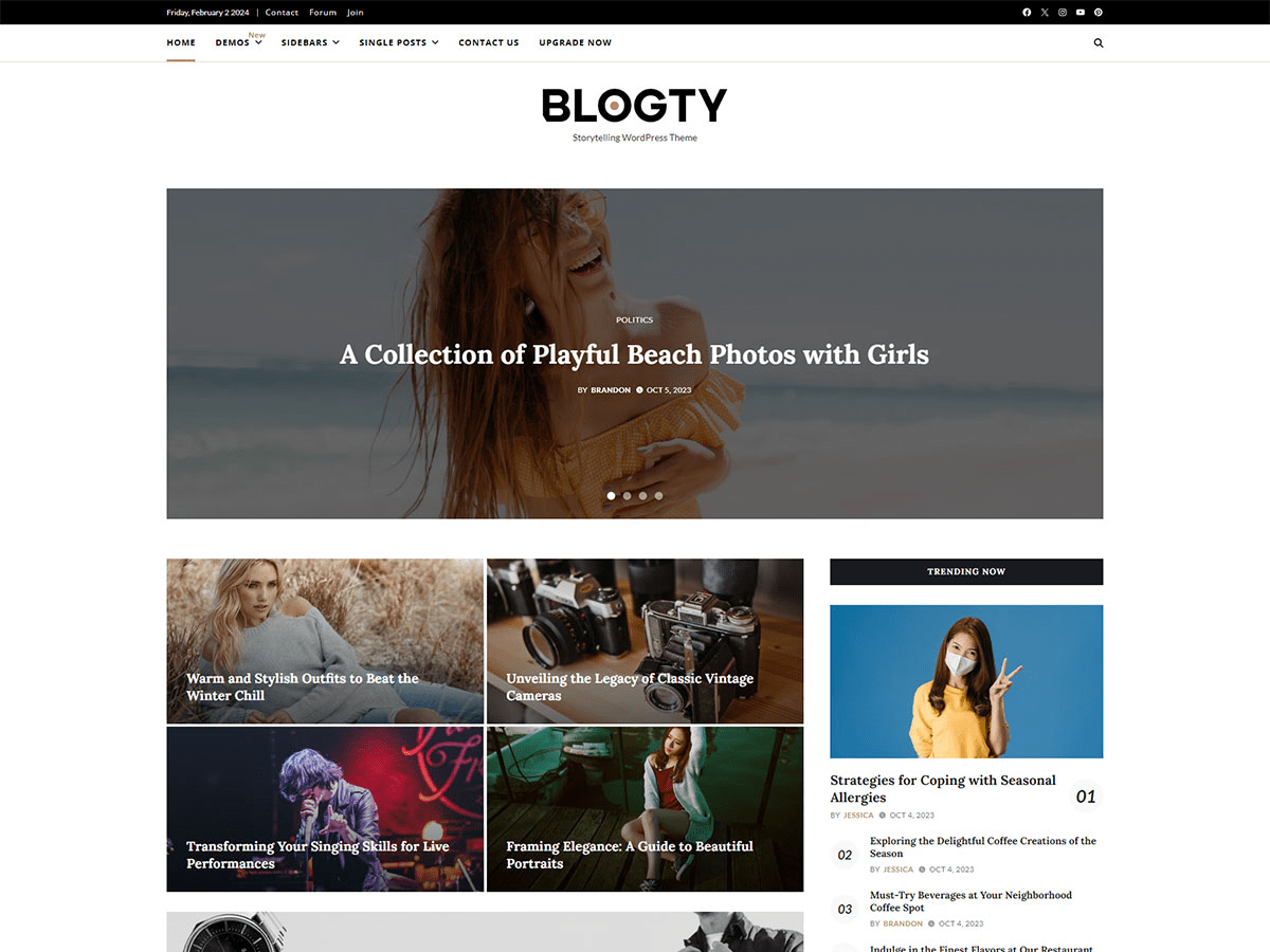 Blogty WordPress 主题