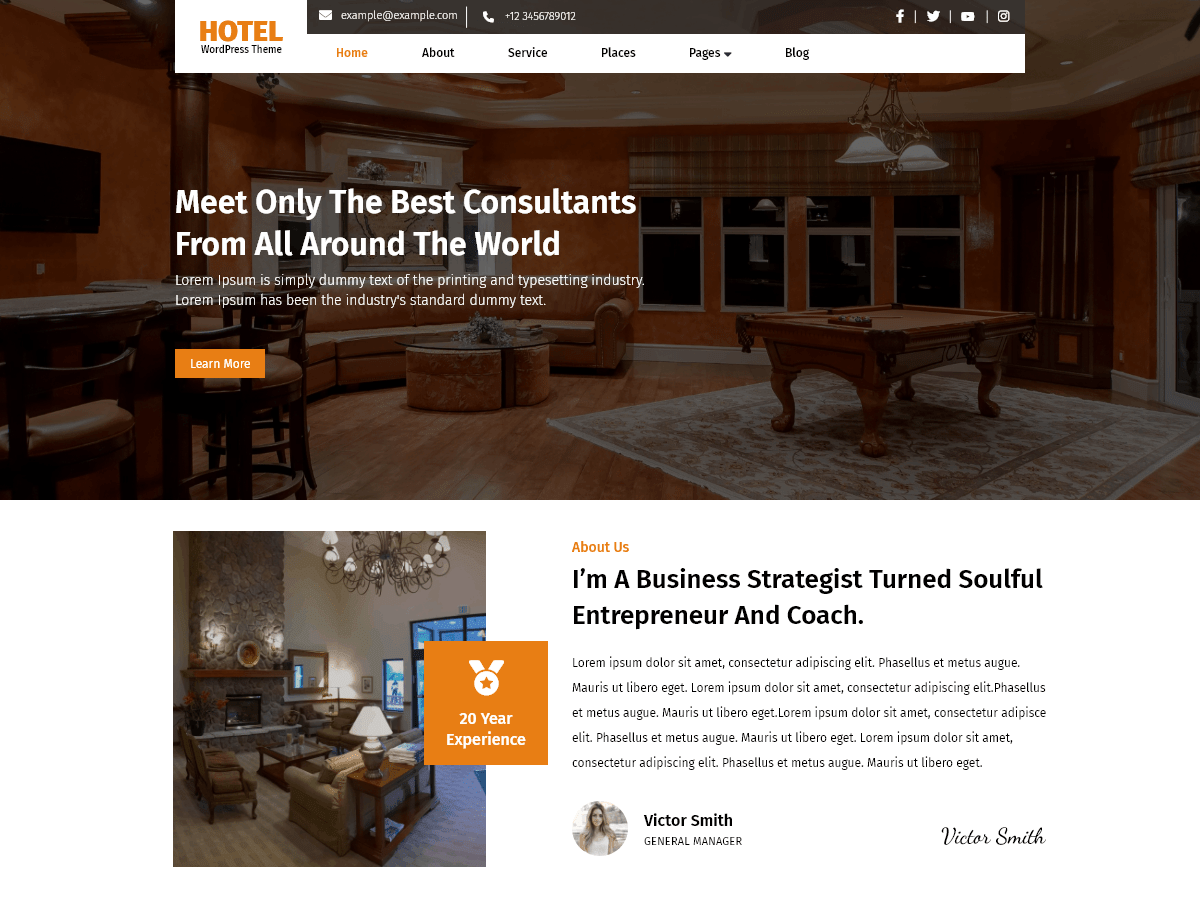 Hotel Suite WordPress 主题