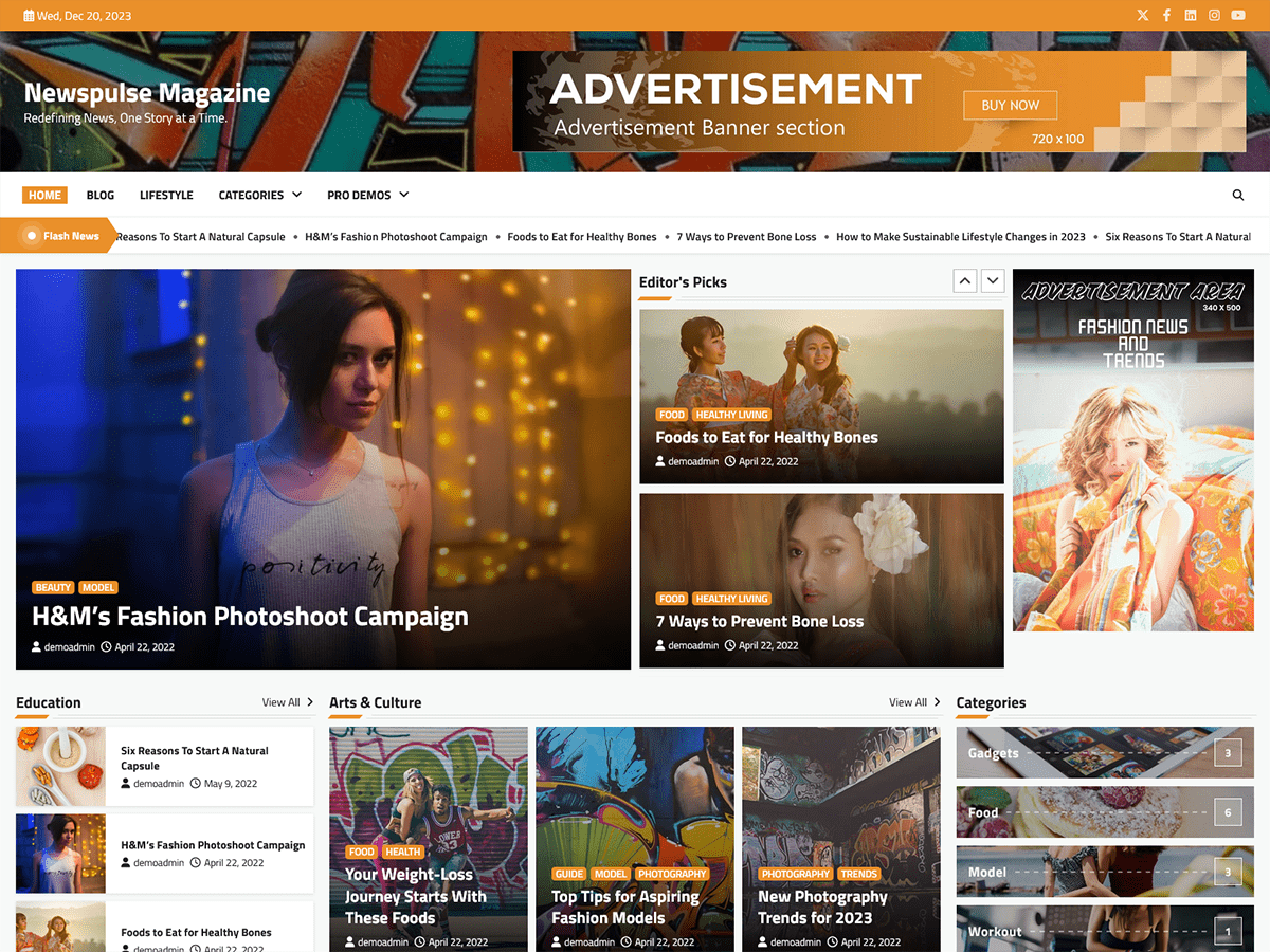 Newspulse Magazine WordPress 主题