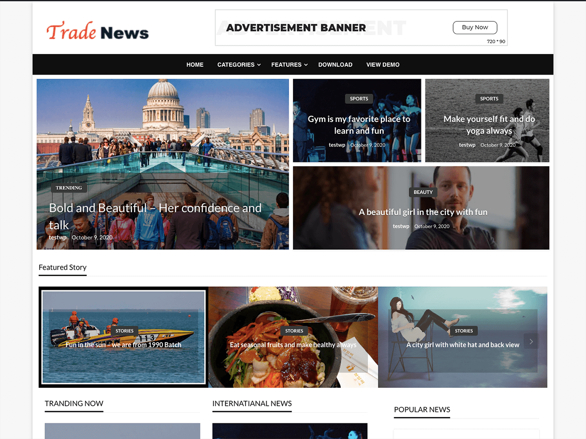 Trade News WordPress 主题