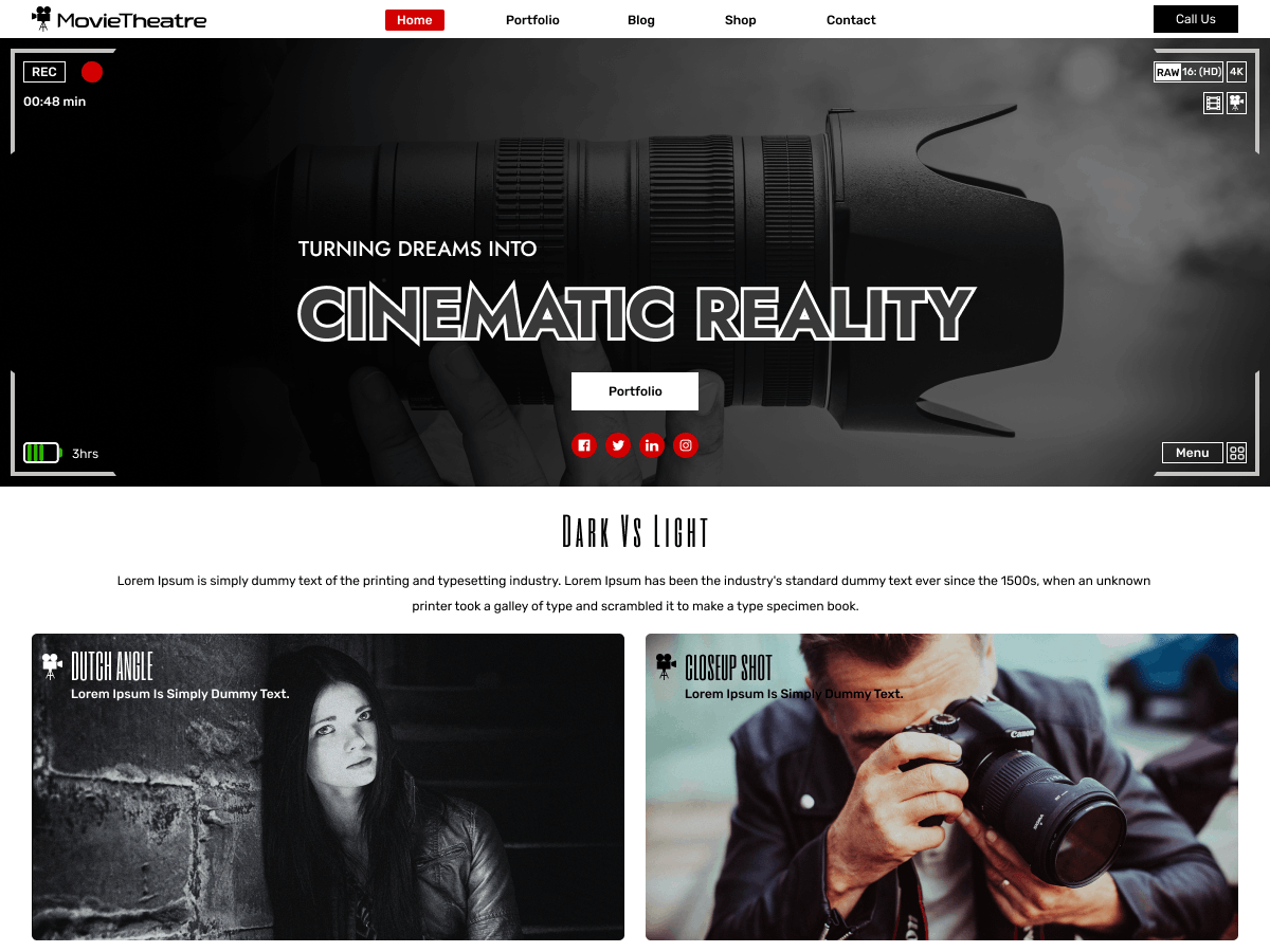 Movie Theatre WordPress 主题