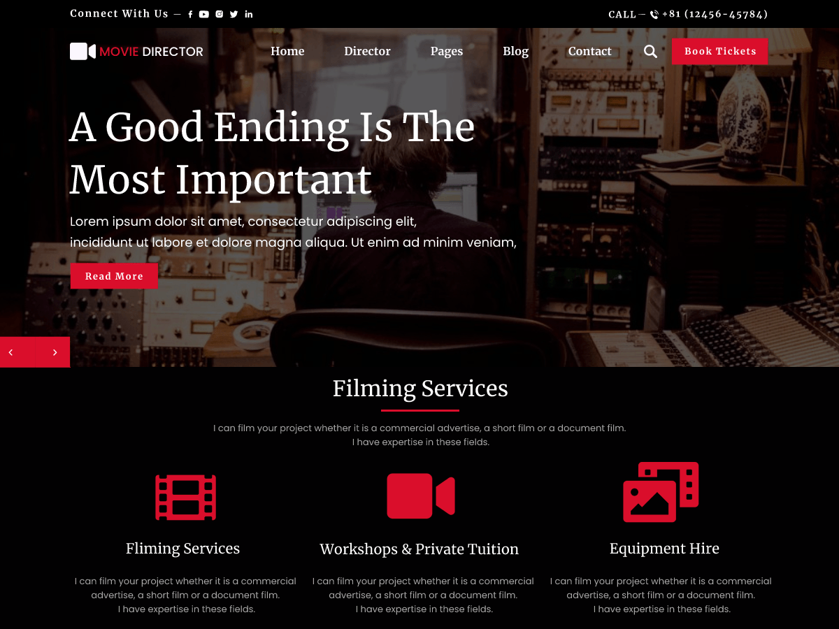 screenshot-645 Cinema Movie Director WordPress 主题