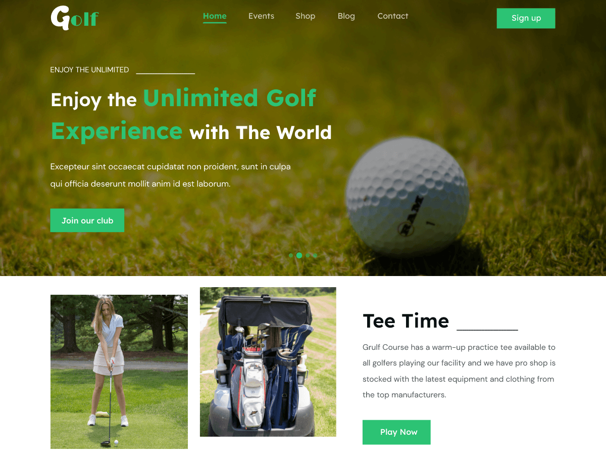 screenshot-660 Golf Course WordPress 主题