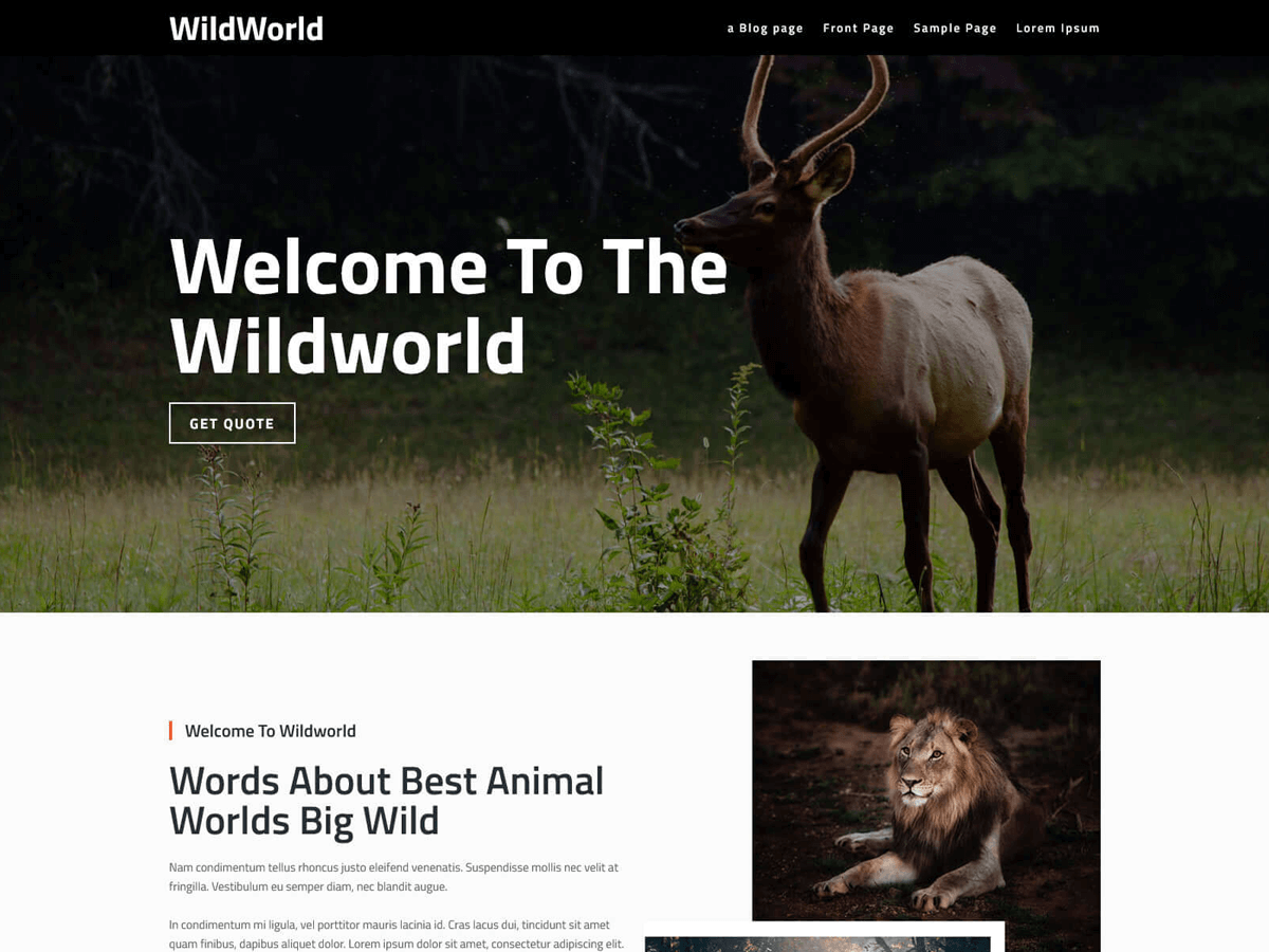Wildworld WordPress 主题