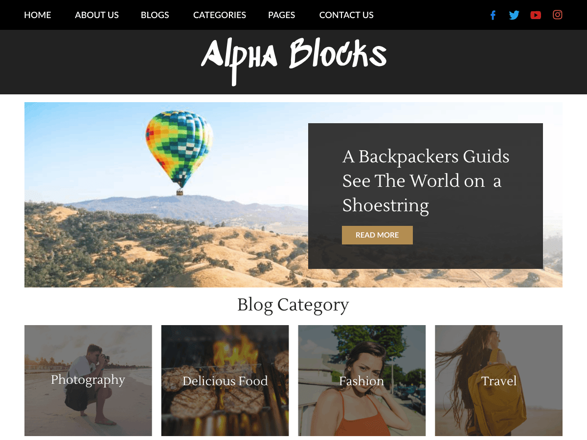Alpha Blocks WordPress 主题