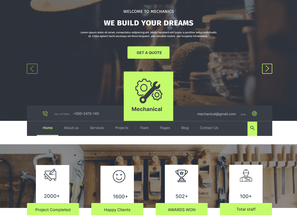 Mechanical Industry WordPress 主题