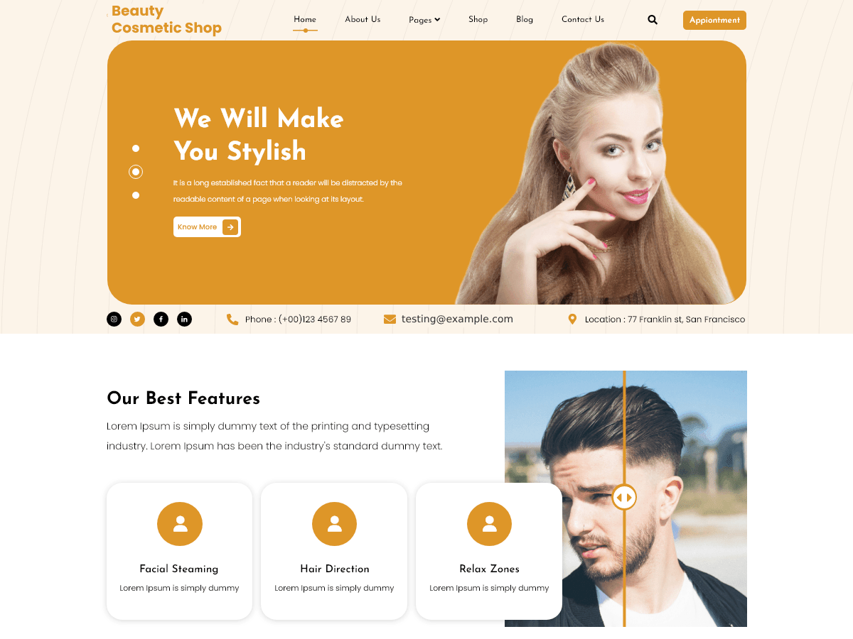 Beauty Cosmetic Shop WordPress 主题