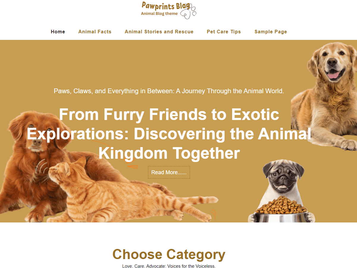 Pawprints Blog WordPress 主题
