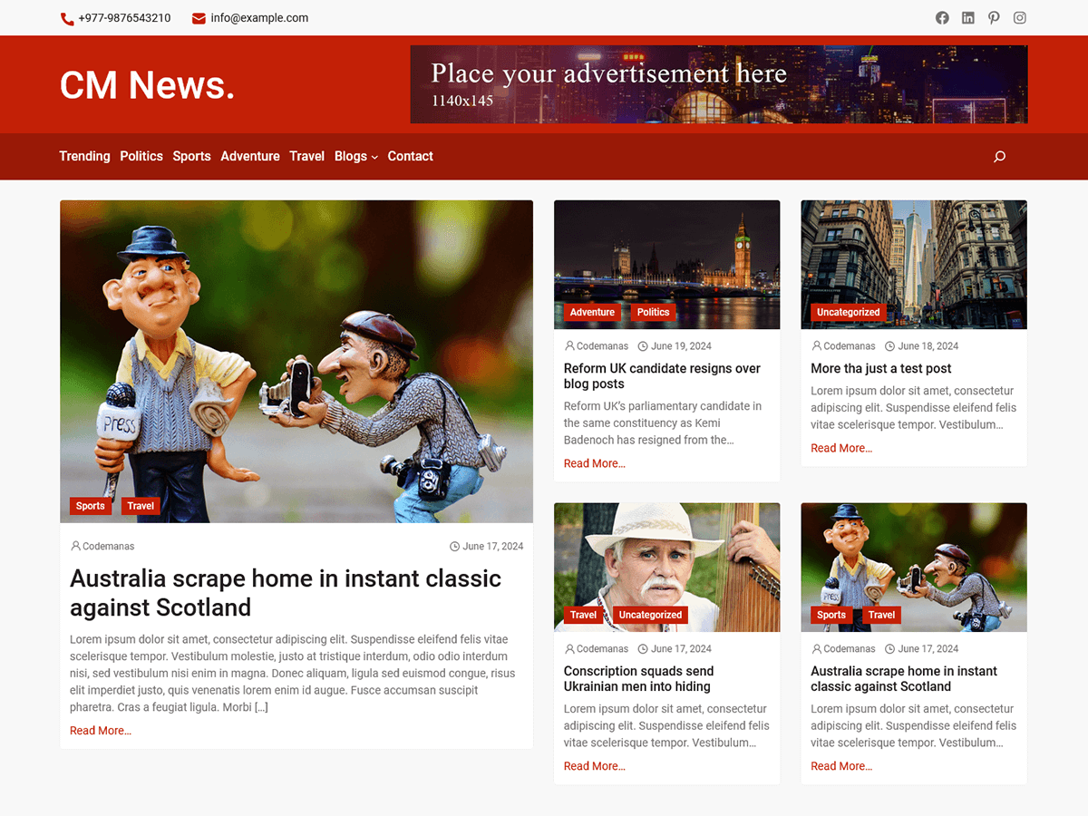 CM News WordPress 主题