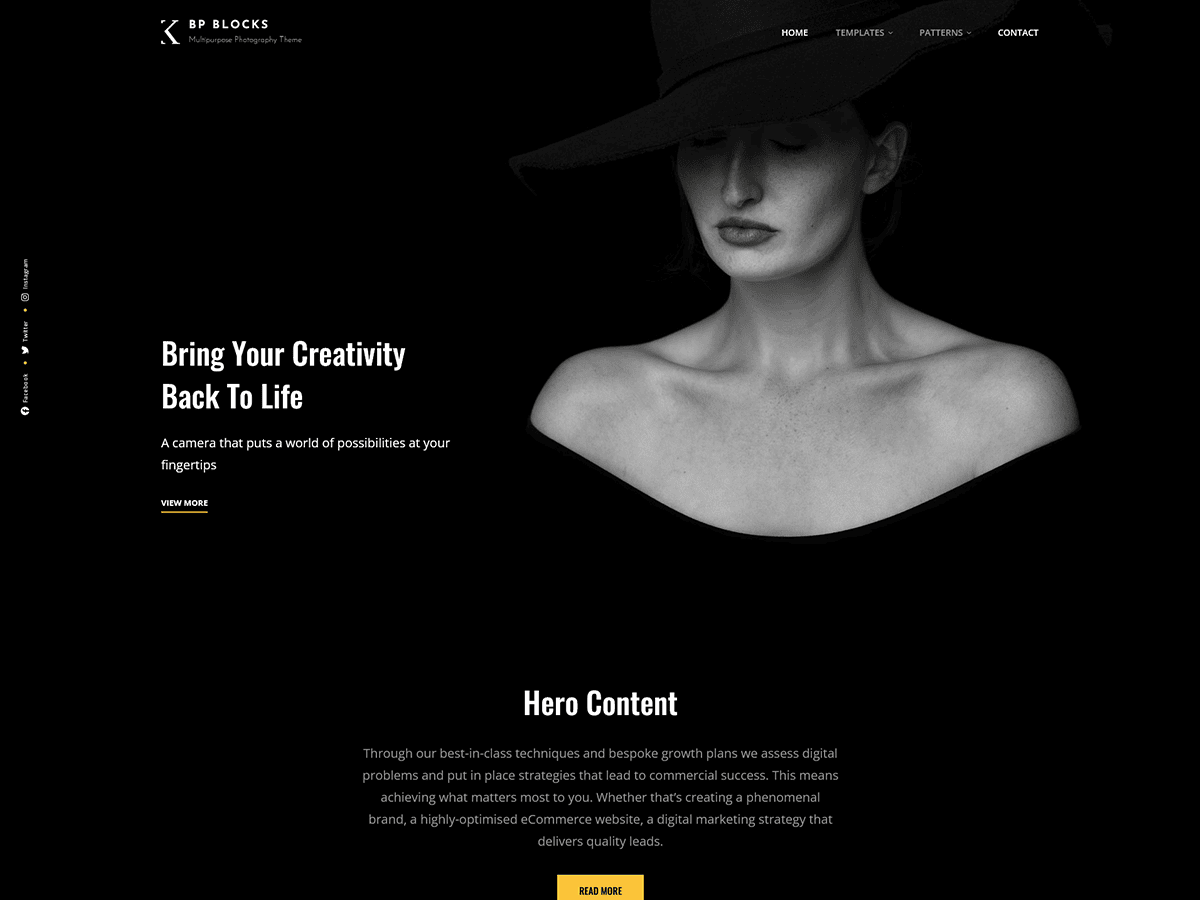 Bold Photography Blocks WordPress 主题