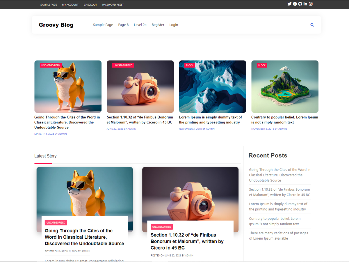 PH Groovy Blog WordPress 主题