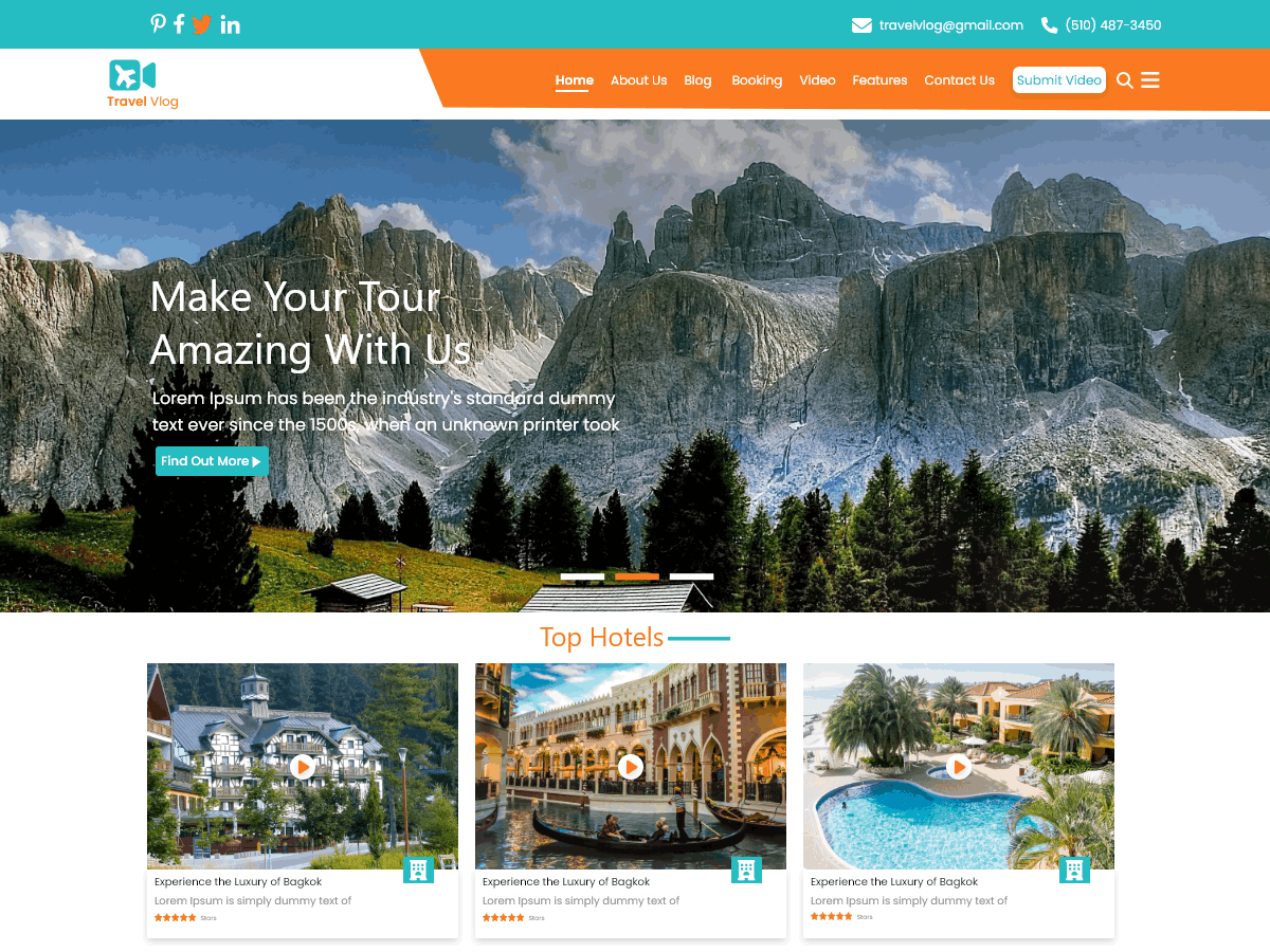screenshot-719 Expert Travel Vlogger WordPress 主题