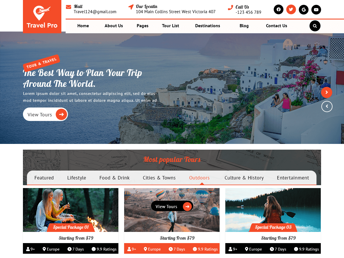 Travel Booking Agency WordPress 主题