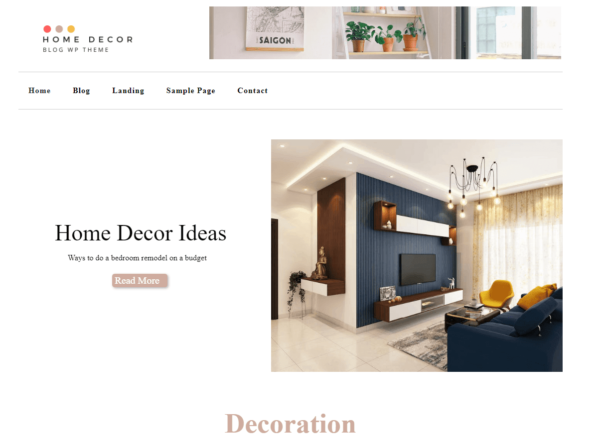 Home Decor Blog WordPress 主题