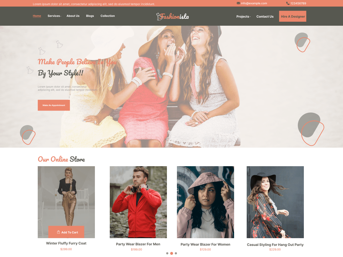 FSE Fashion Designer WordPress 主题